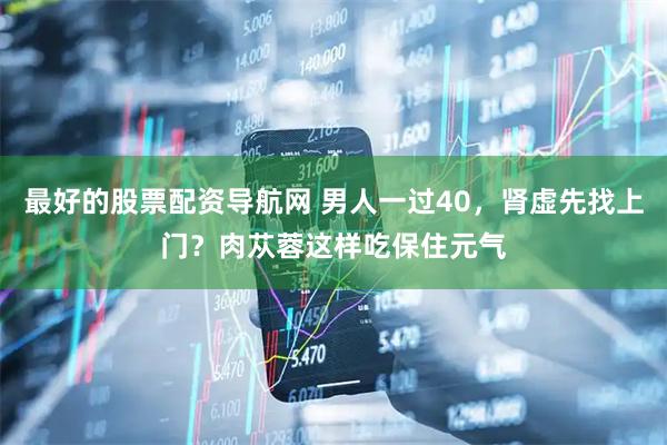 最好的股票配资导航网 男人一过40，肾虚先找上门？肉苁蓉这样吃保住元气